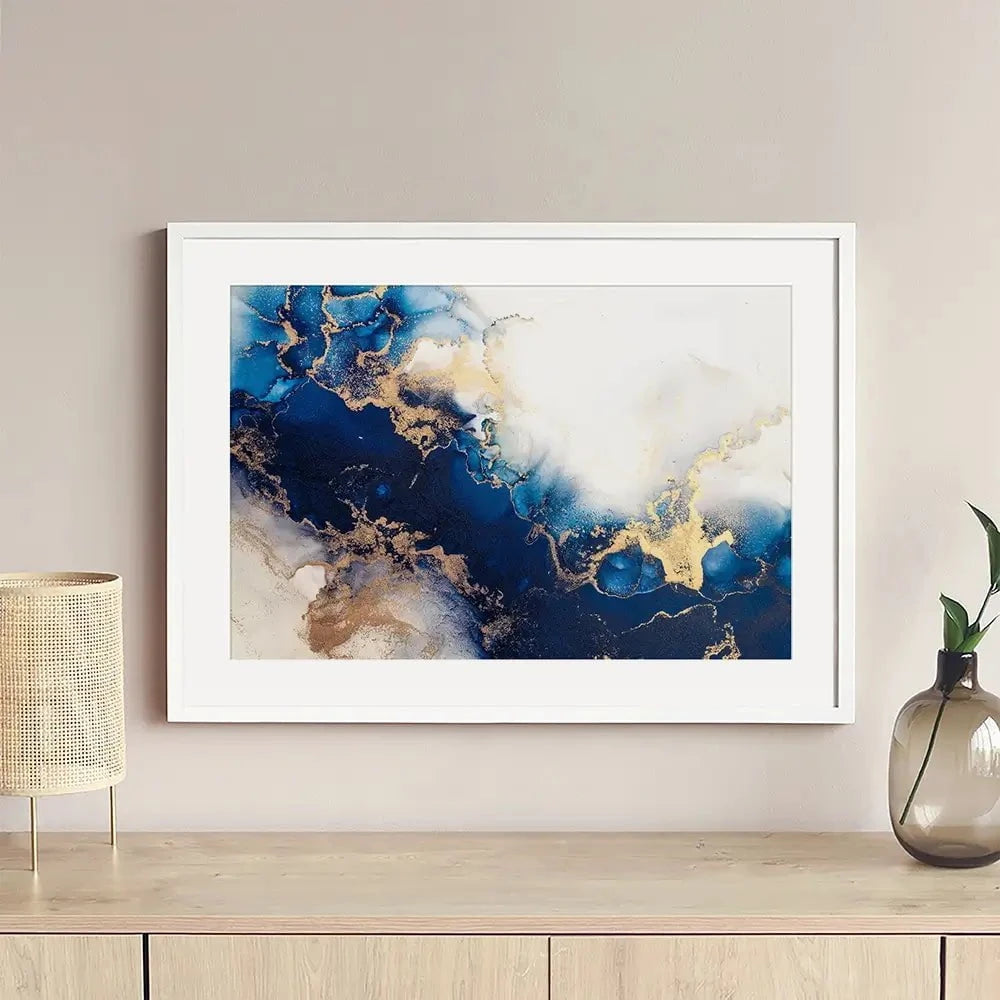 In The Deep Blue Framed Art Print