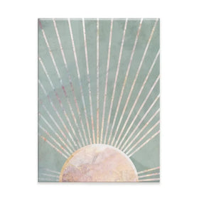 Boho Sun Pale Green 2 Canvas Print