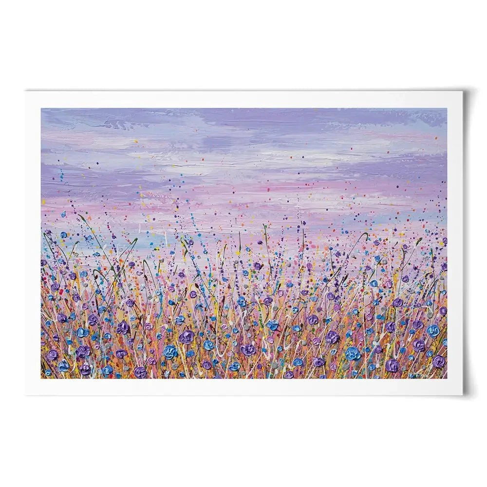 Purple Flower Field Art Print