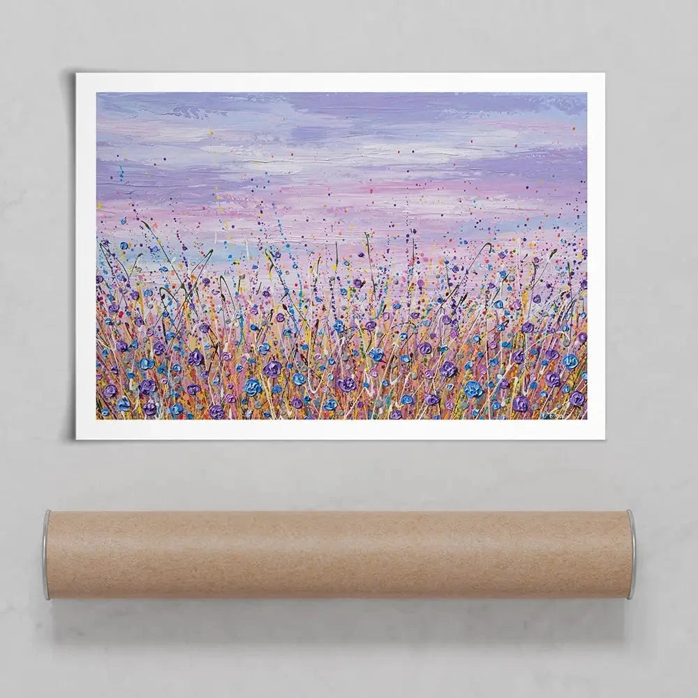 Purple Flower Field Art Print