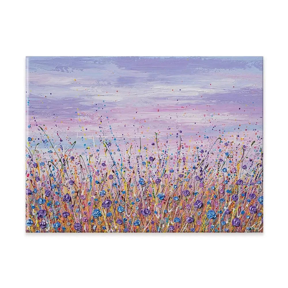 Purple Flower Field Canvas Print