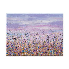 Purple Flower Field Canvas Print