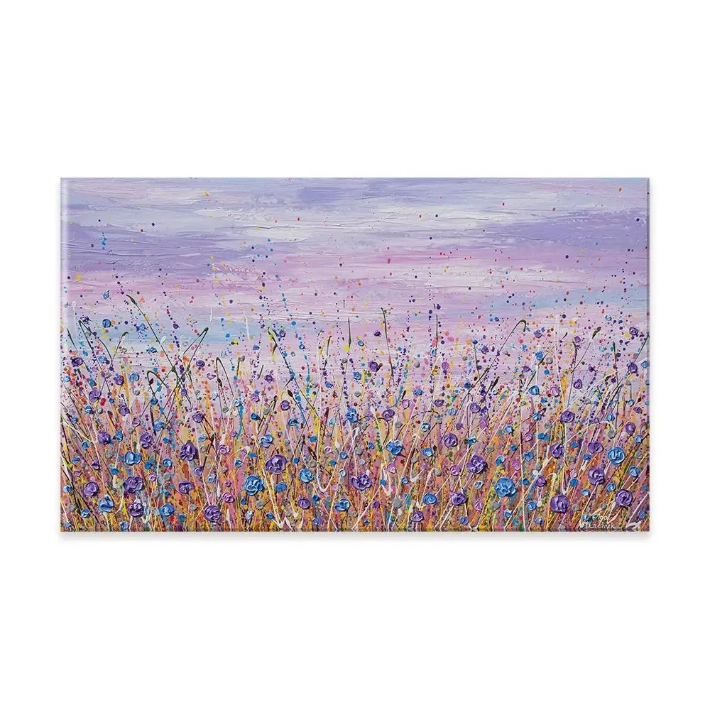 Purple Flower Field Canvas Print