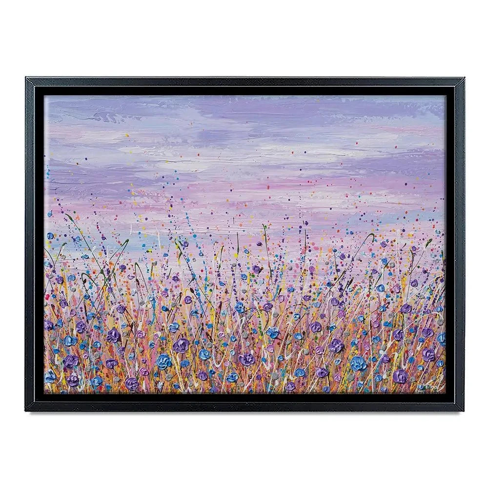 Purple Flower Field Canvas Print