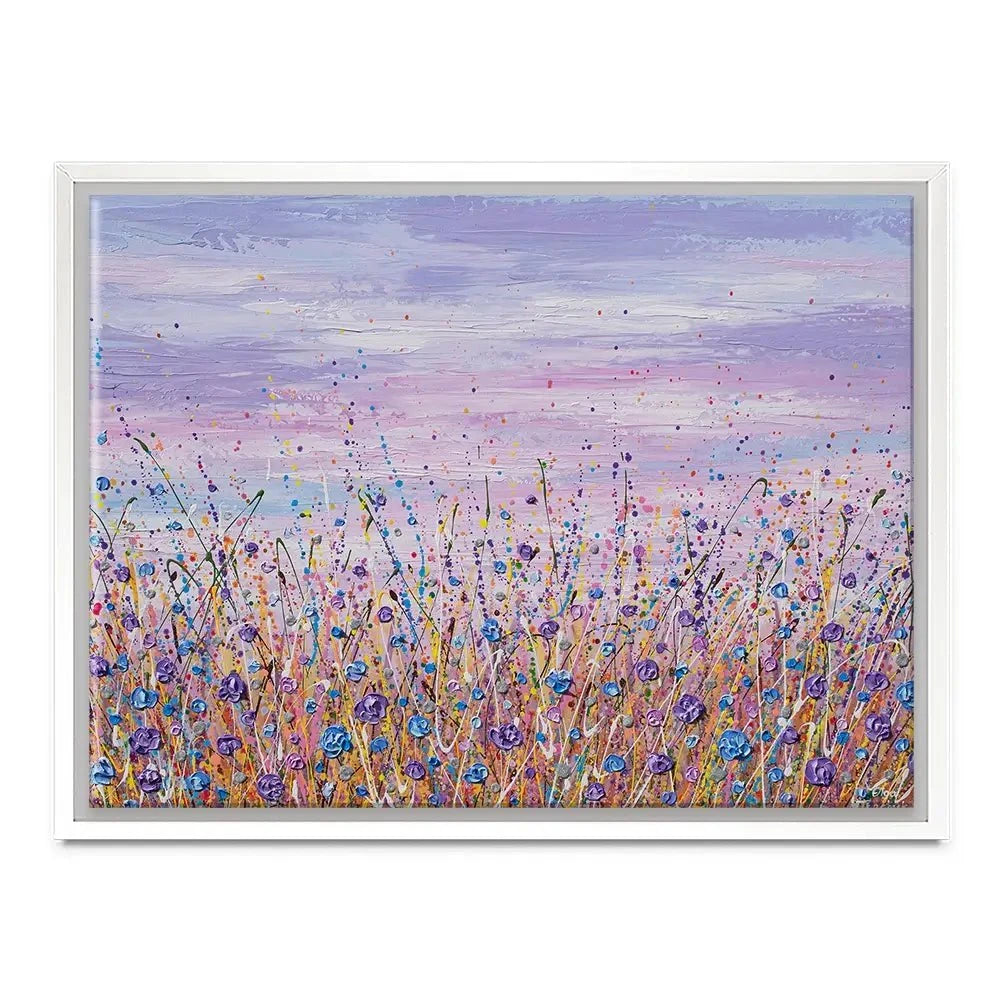 Purple Flower Field Canvas Print
