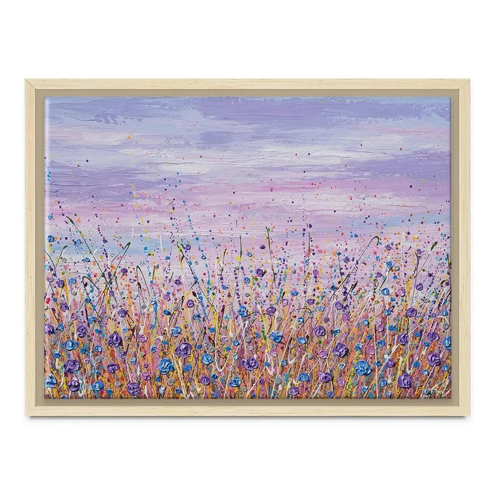 Purple Flower Field Canvas Print