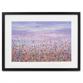 Purple Flower Field Framed Art Print