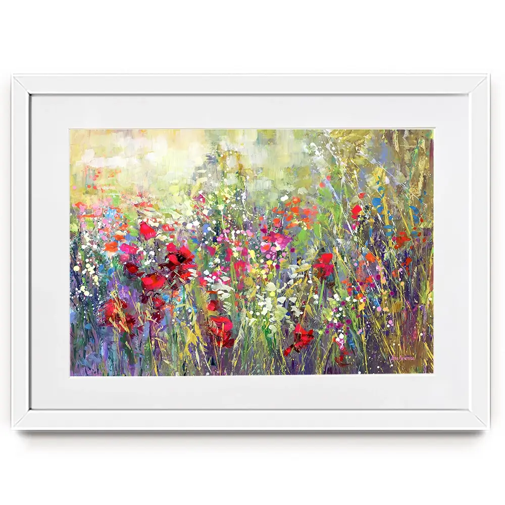 Tuscan Wildflower Field Framed Art Print