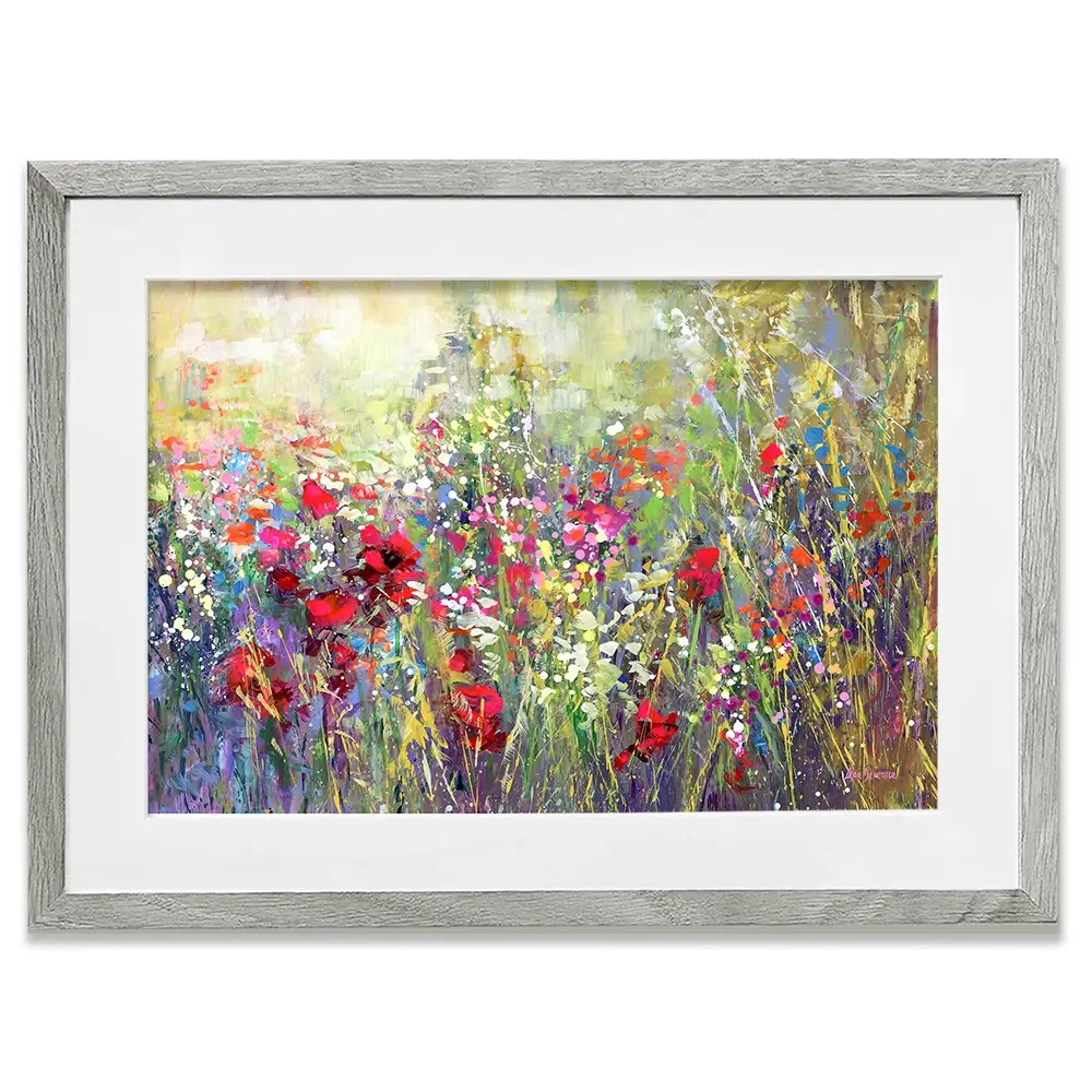 Tuscan Wildflower Field Framed Art Print