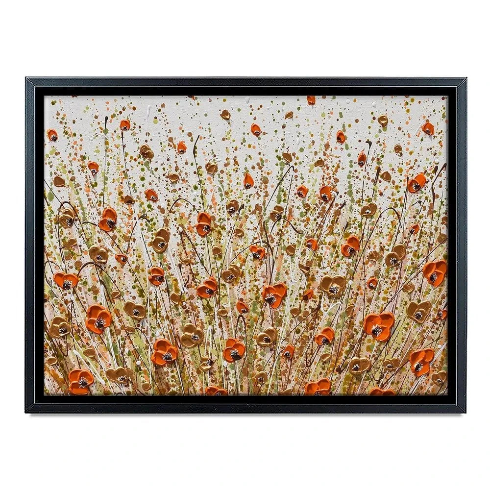Golden Flowers Canvas Print