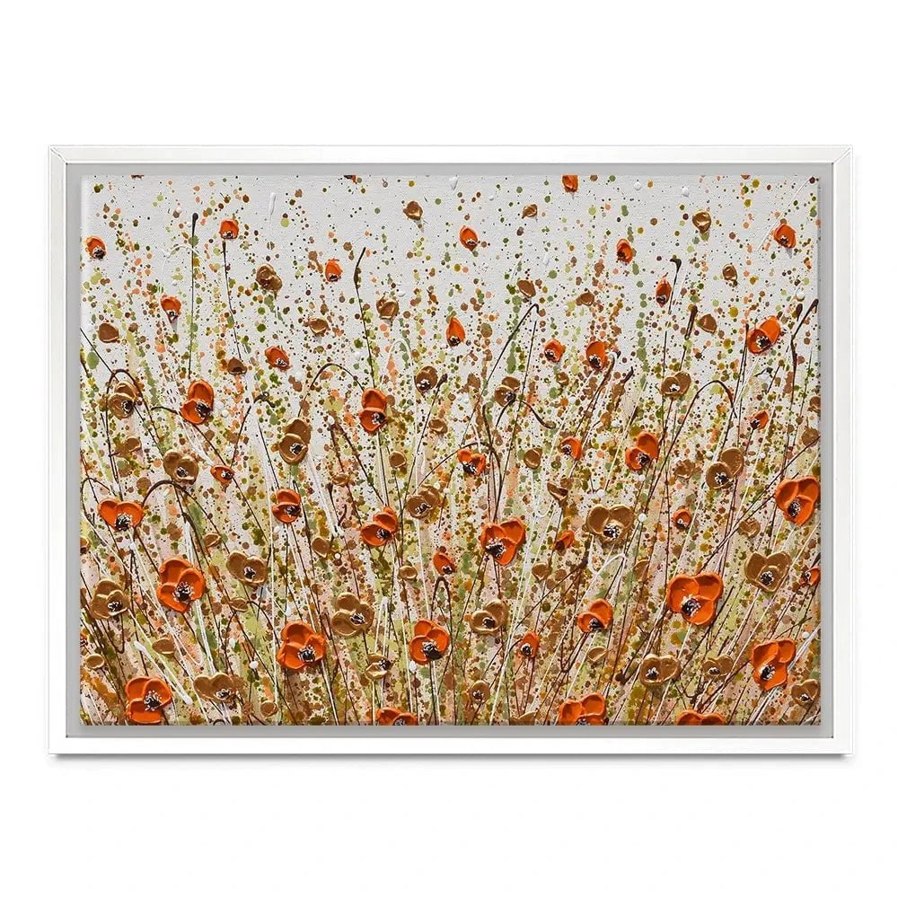 Golden Flowers Canvas Print