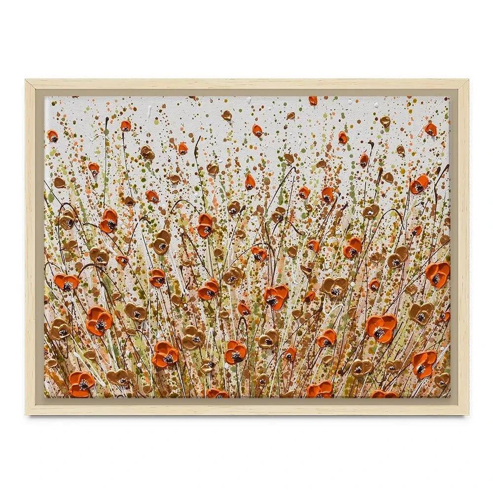Golden Flowers Canvas Print