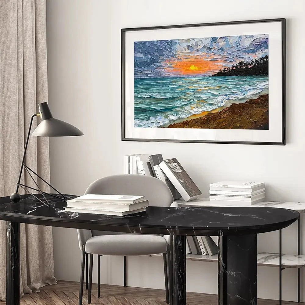 Serene Sunset Framed Art Print