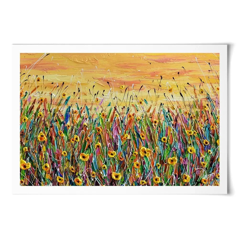 Yellow Floral Meadow Art Print
