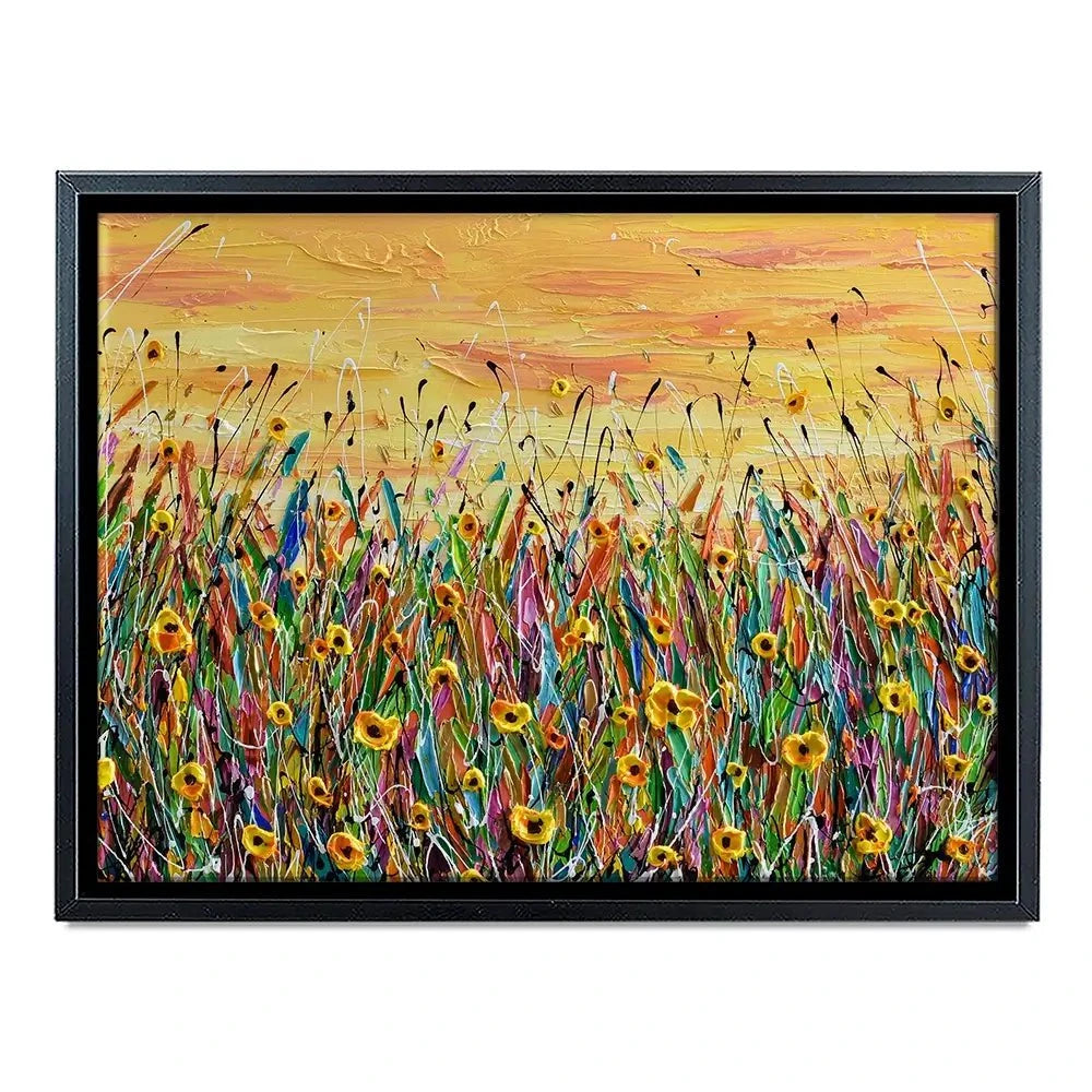 Yellow Floral Meadow Canvas Print