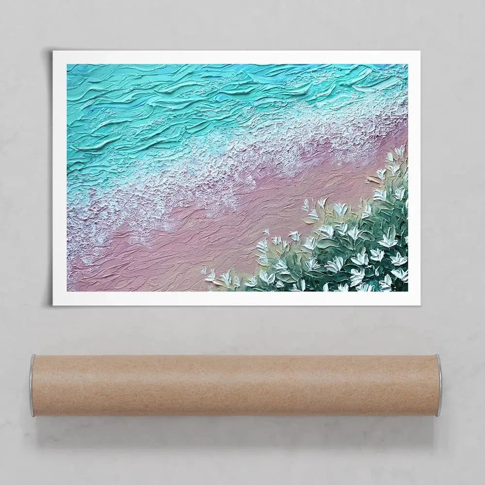 Beachy Flowers Art Print