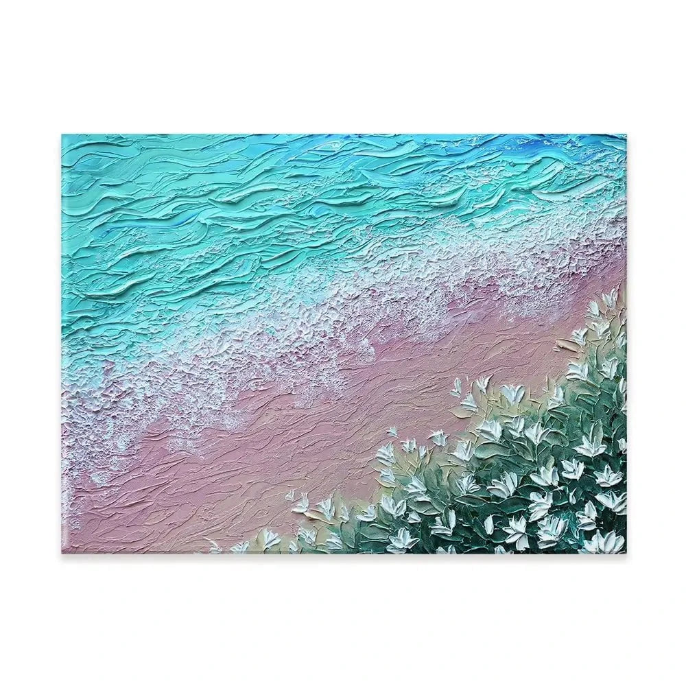 Beachy Flowers Canvas Print