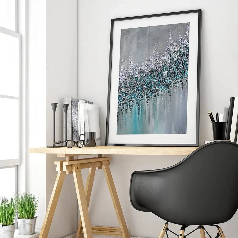 Please Me Grey Framed Art Print