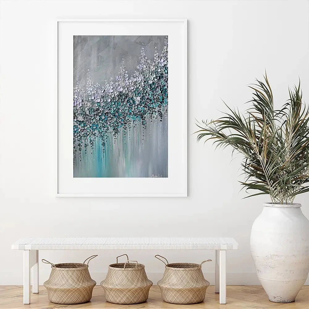 Please Me Grey Framed Art Print