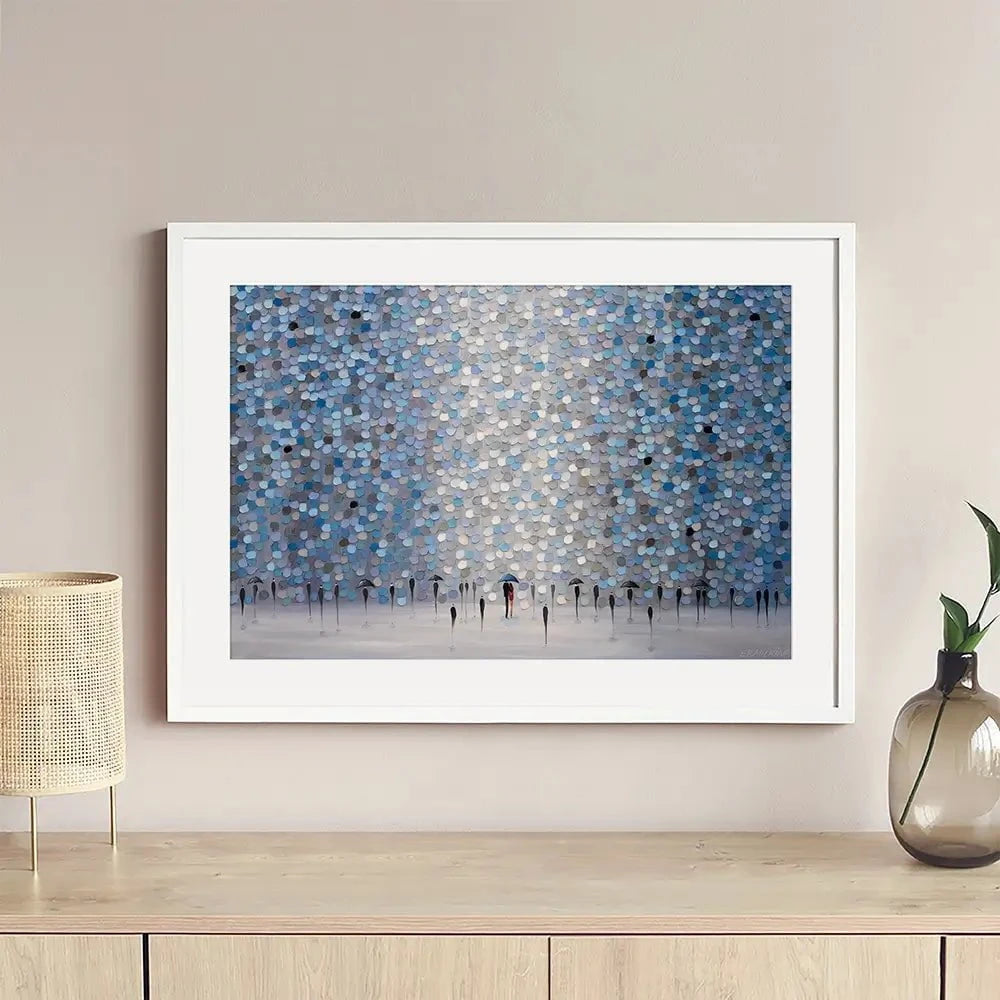 Dancing Rain Framed Art Print