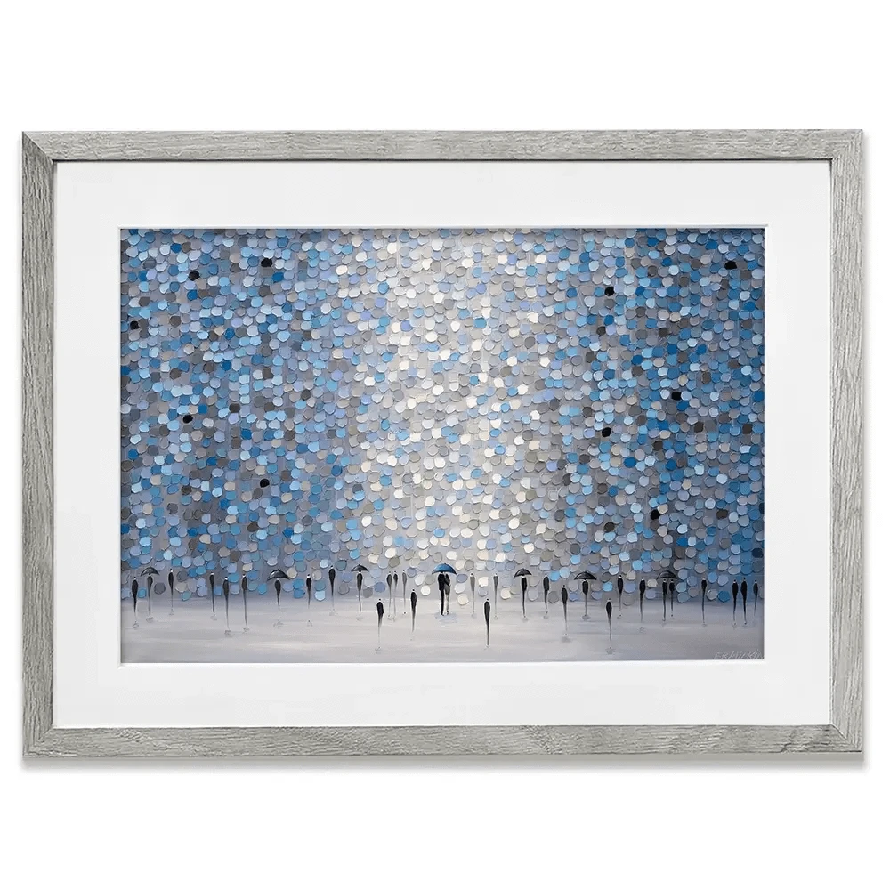 Dancing Rain Framed Art Print