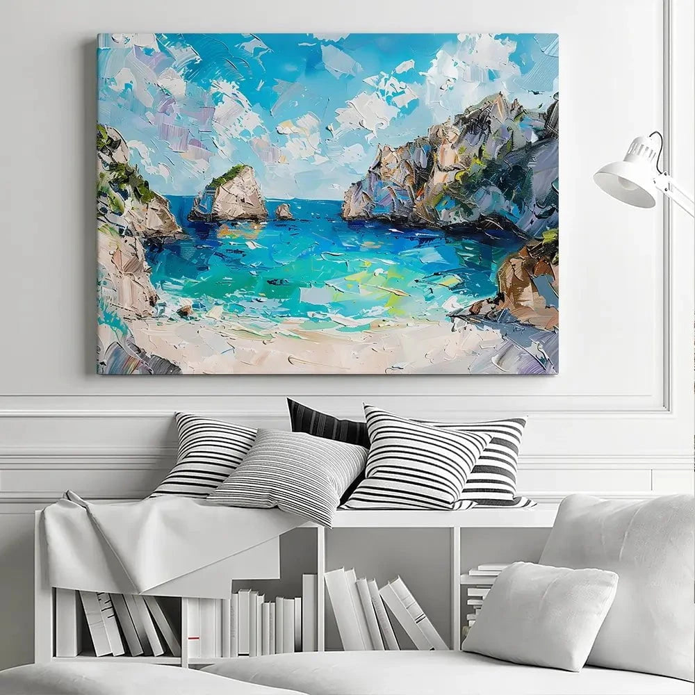 Beach Painting Canvas Print