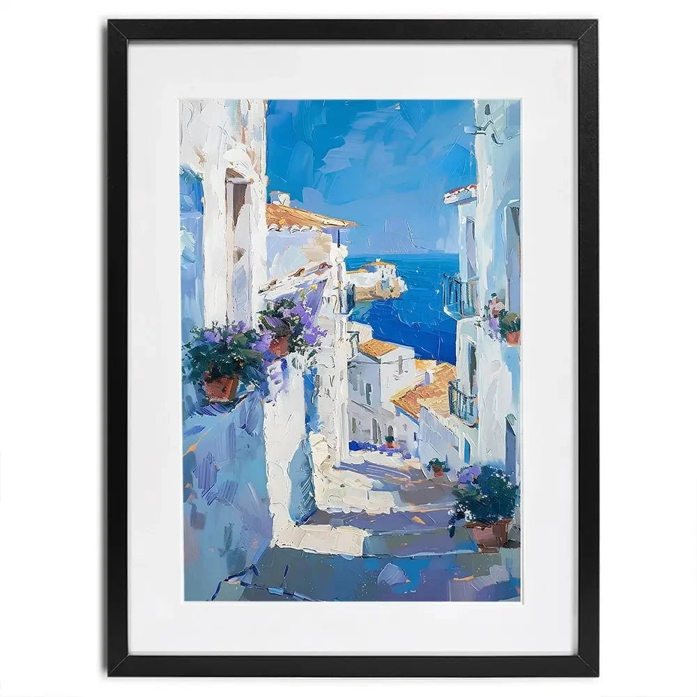 Town On The Coast Framed Art Print