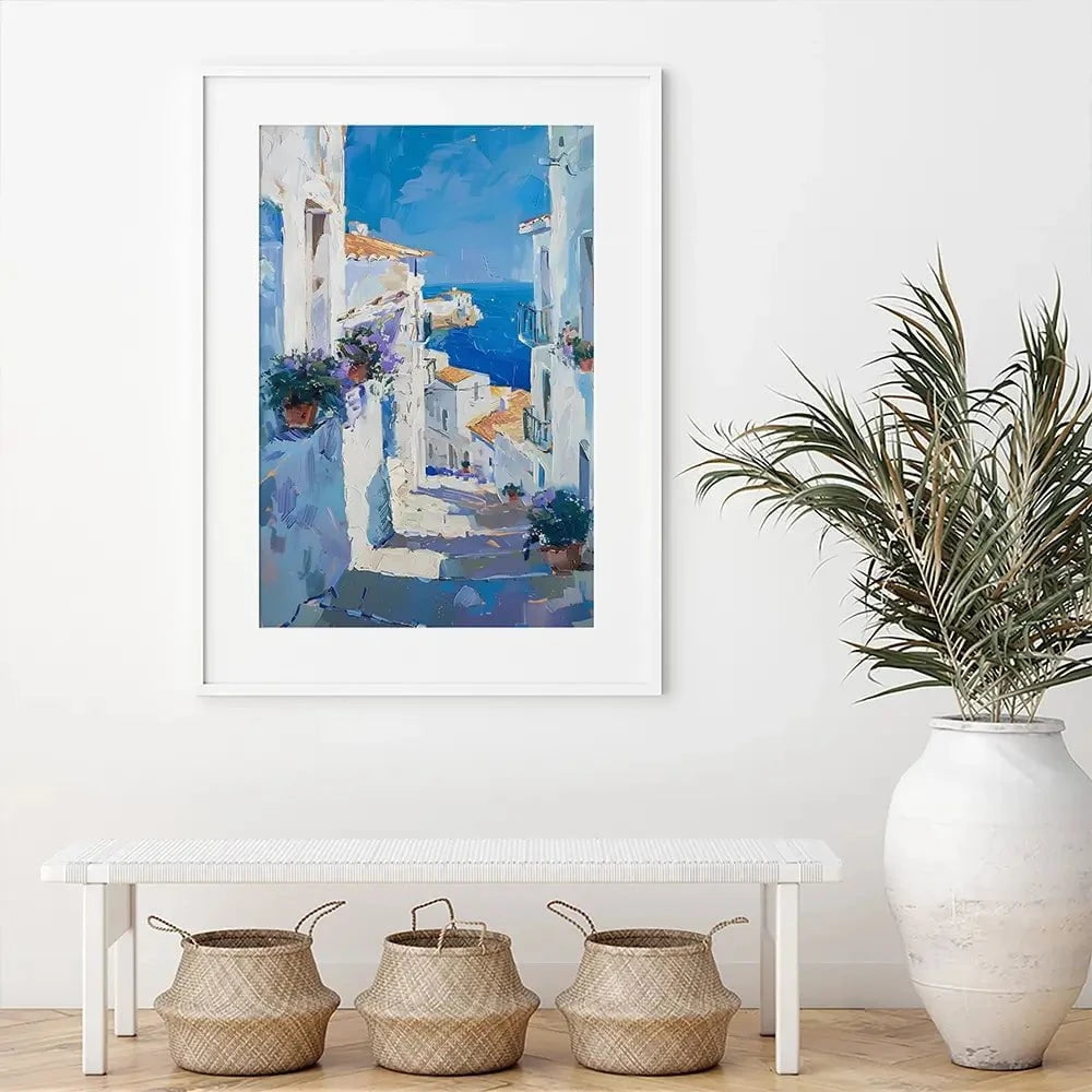 Town On The Coast Framed Art Print