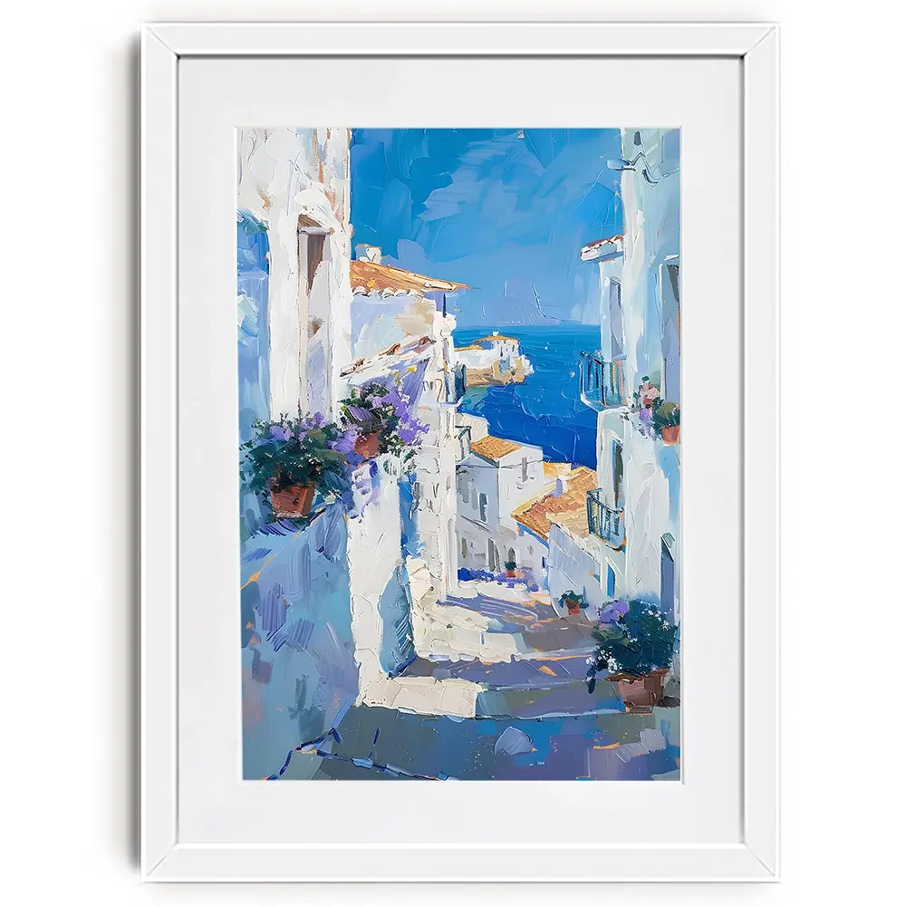 Town On The Coast Framed Art Print