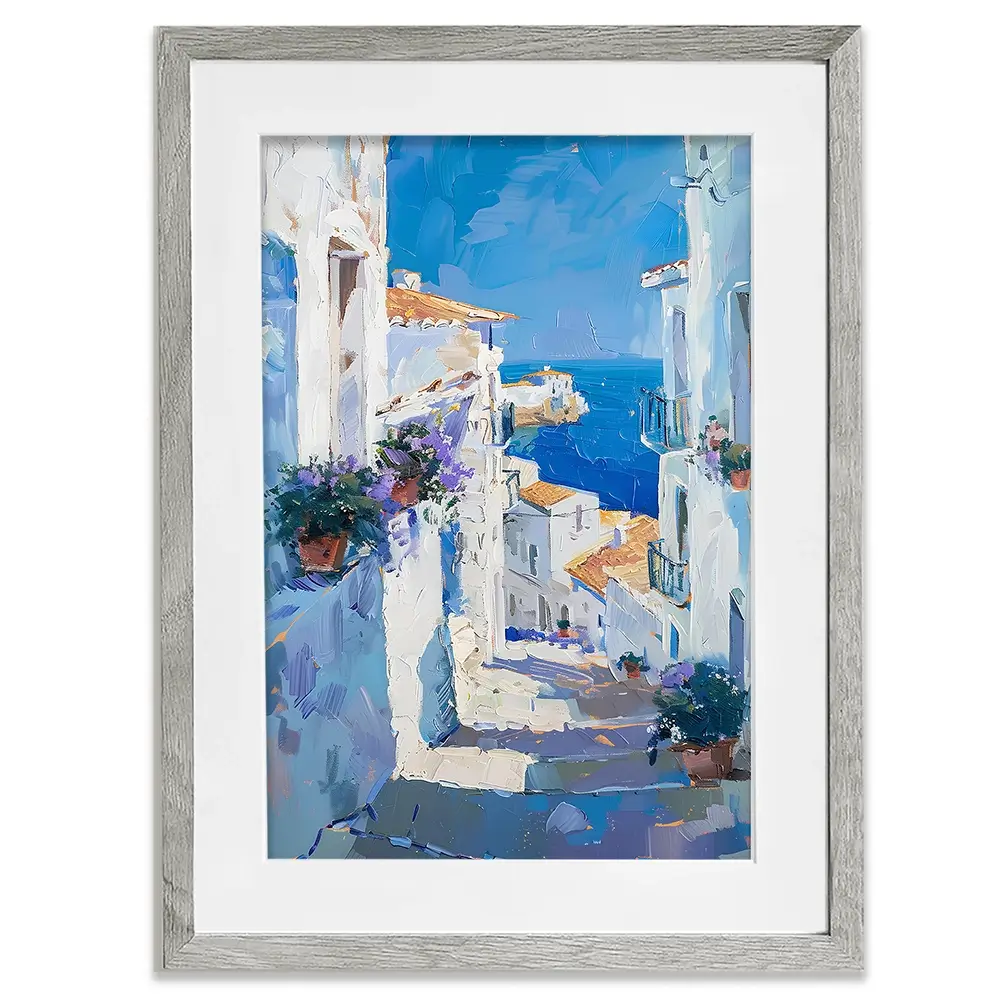 Town On The Coast Framed Art Print