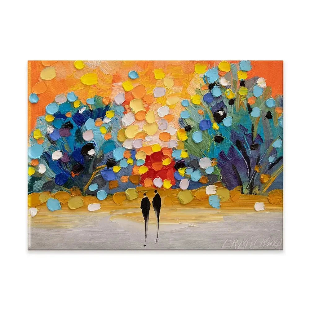 Sunset In The Park Canvas Print