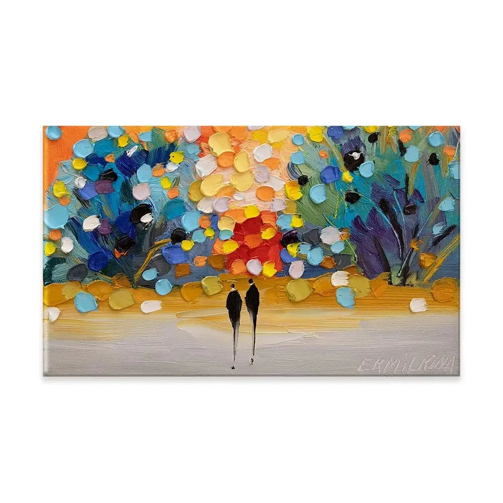 Sunset In The Park Canvas Print