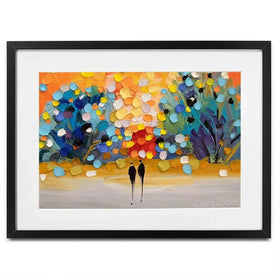 Sunset In The Park Framed Art Print