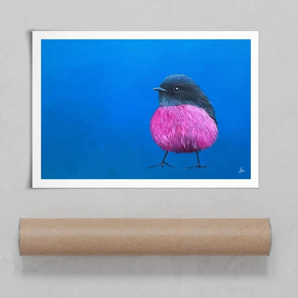 Pink Robin Art Print