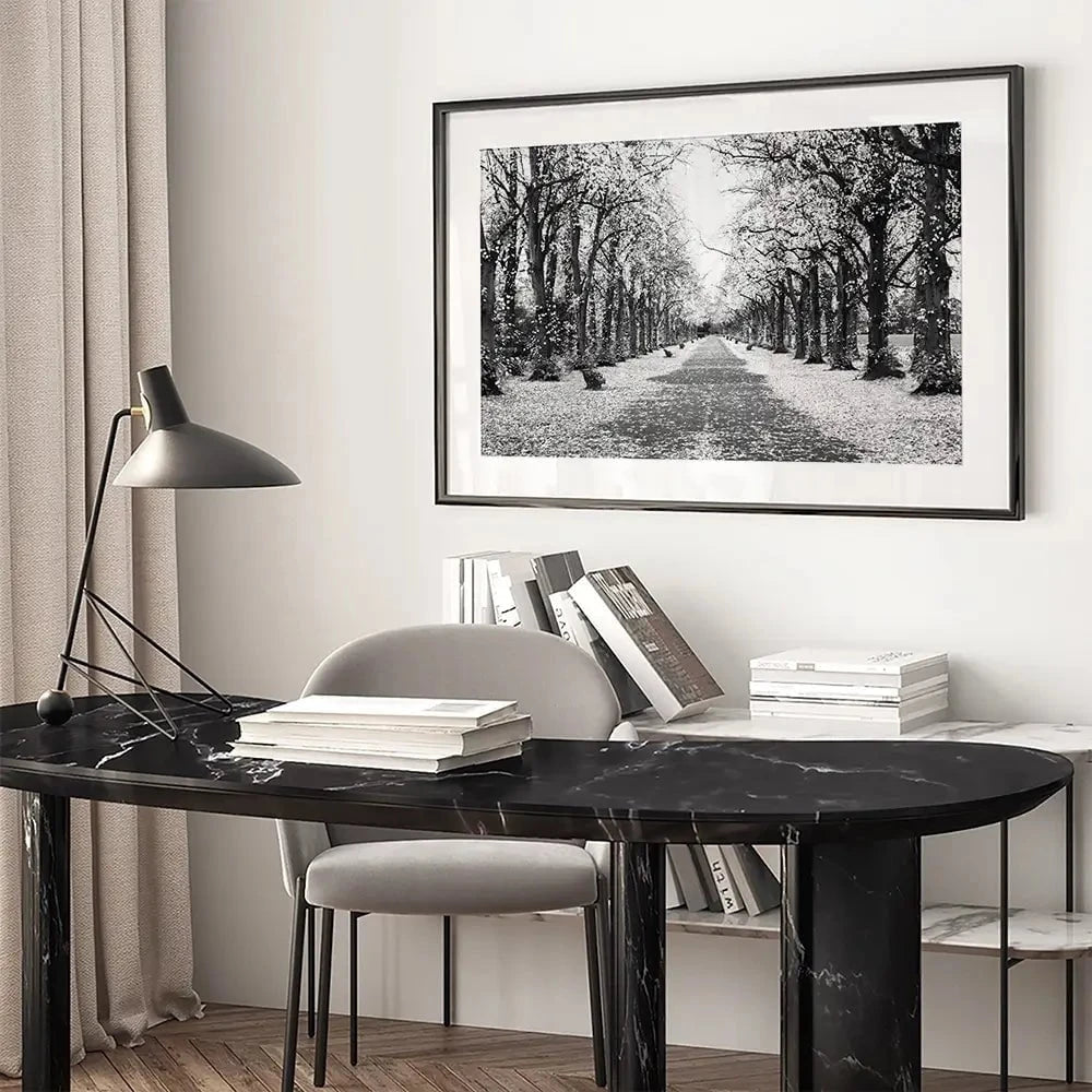 Winters Walk Framed Art Print