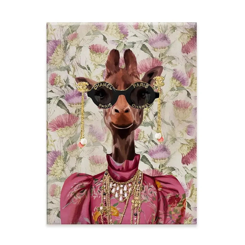 Upmarket Giraffe Canvas Print
