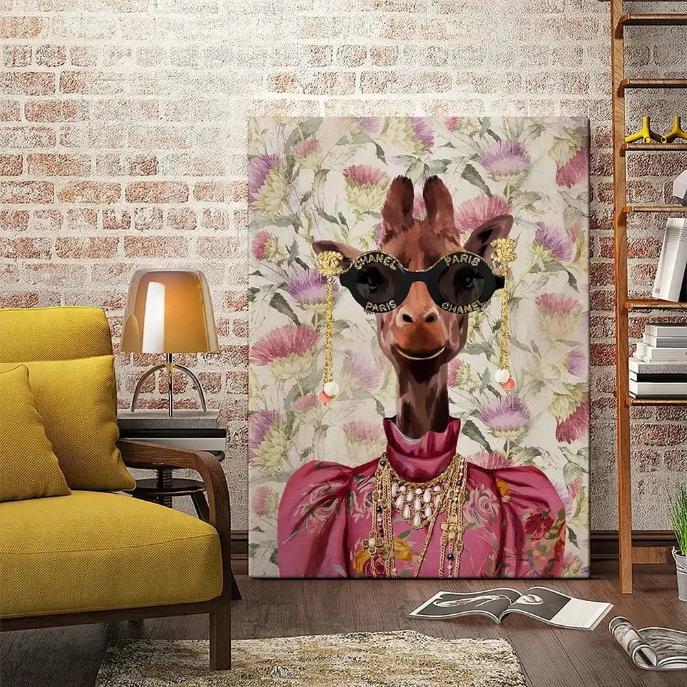 Upmarket Giraffe Canvas Print