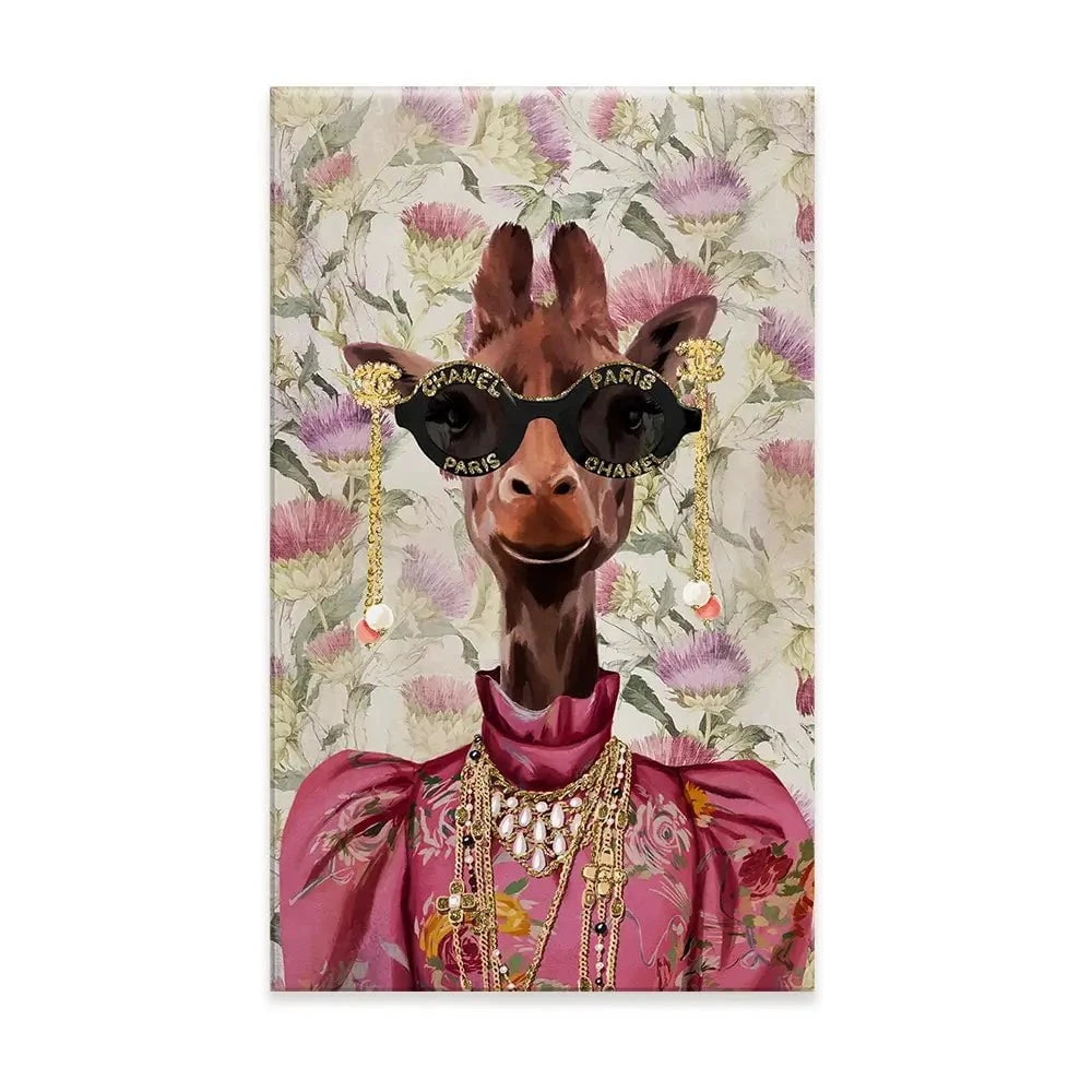 Upmarket Giraffe Canvas Print