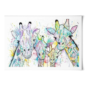 Four Giraffes Art Print