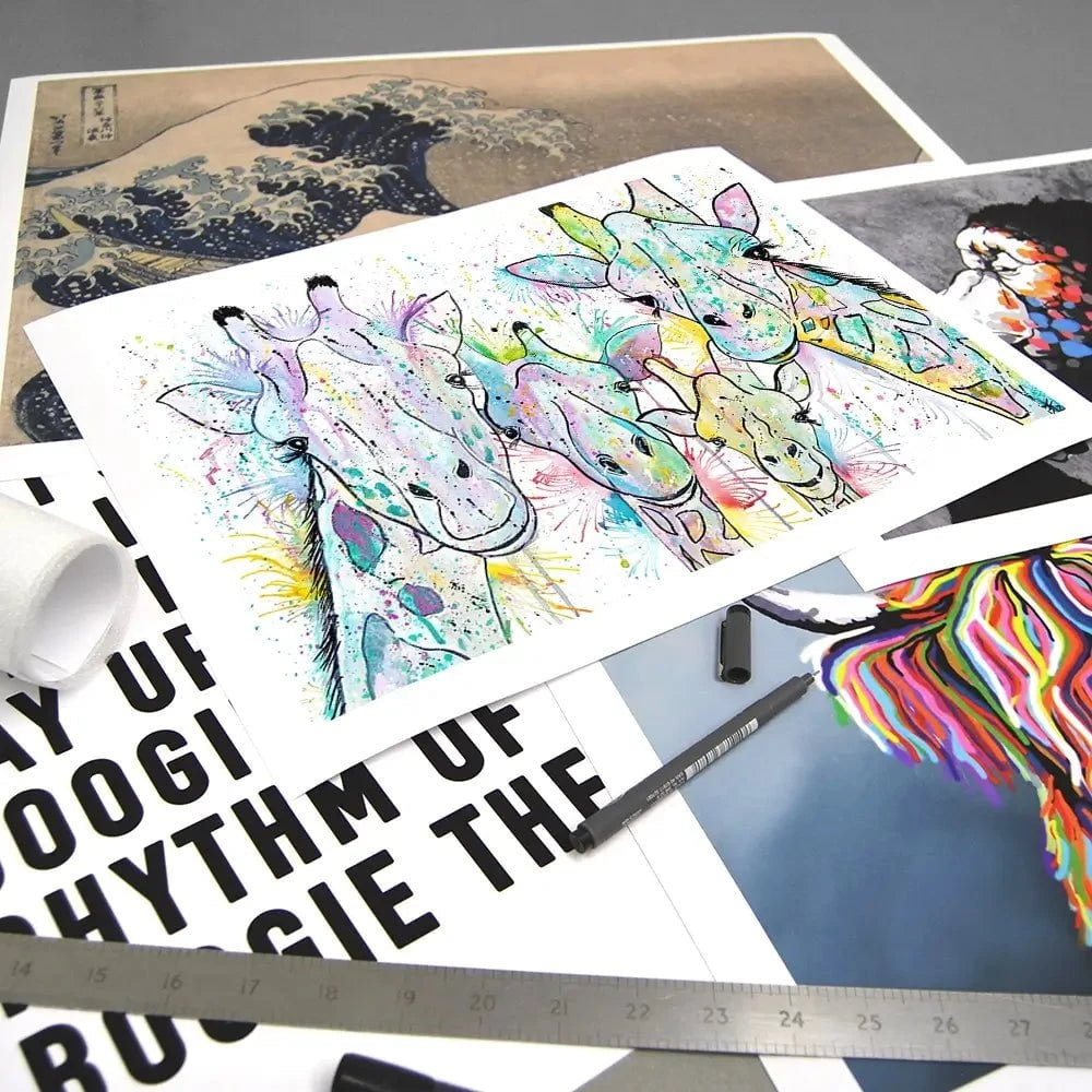 Four Giraffes Art Print