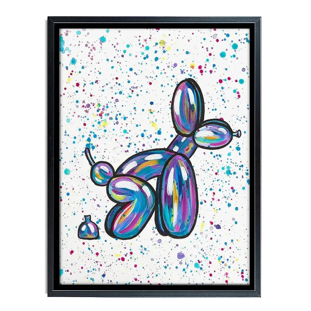 Balloon Dog Pooping Canvas Print