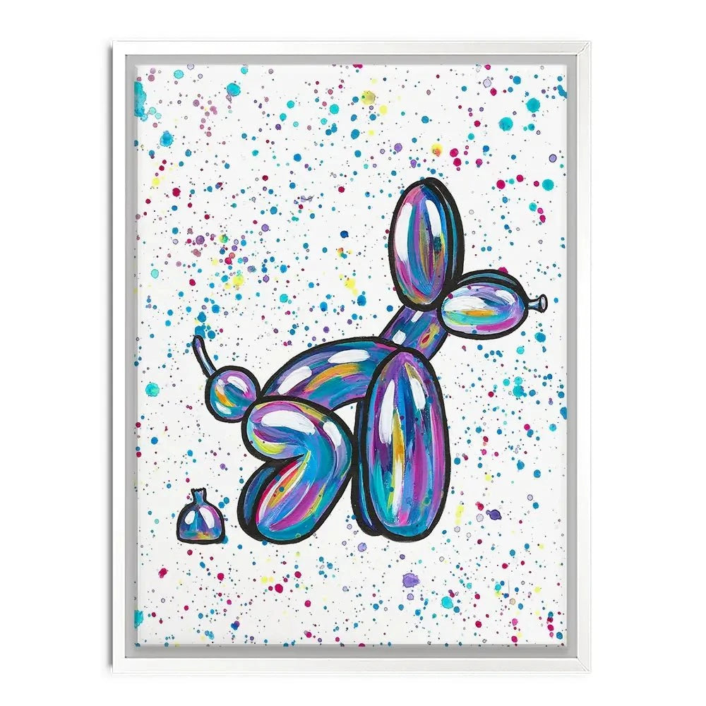 Balloon Dog Pooping Canvas Print