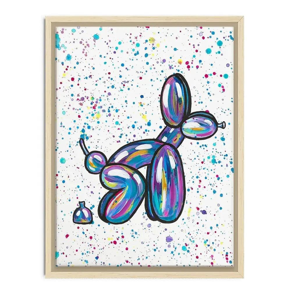 Balloon Dog Pooping Canvas Print