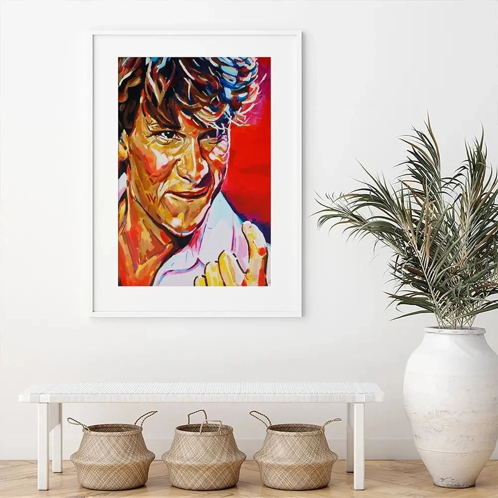 Patrick Swayze Framed Art Print