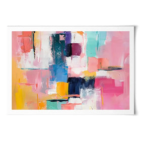 Bright Brushes Of Colour Art Print