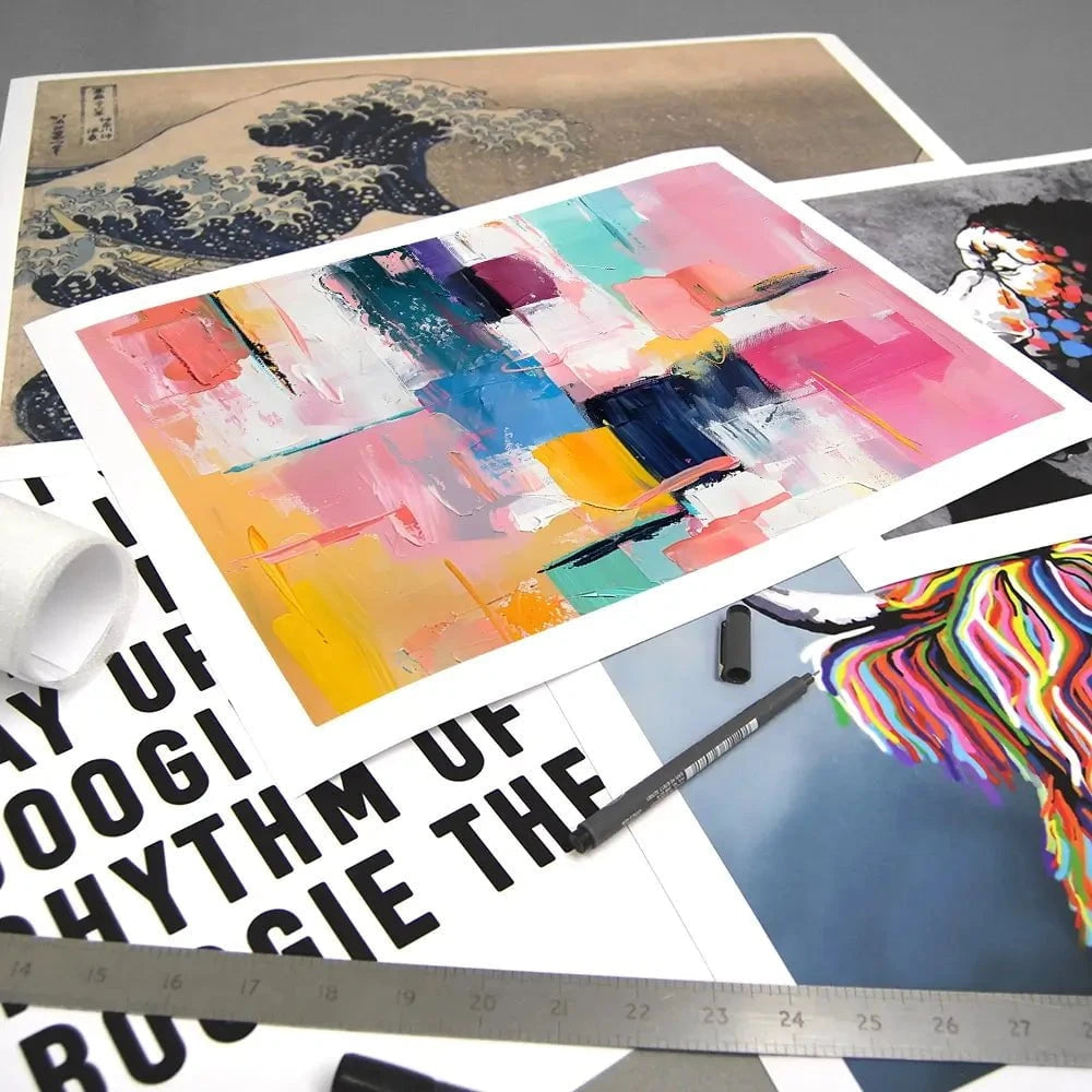 Bright Brushes Of Colour Art Print