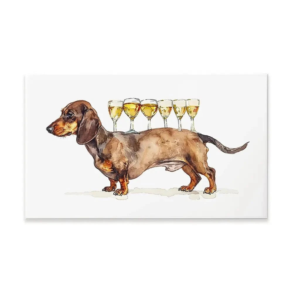 Balancing Dachshund Canvas Print