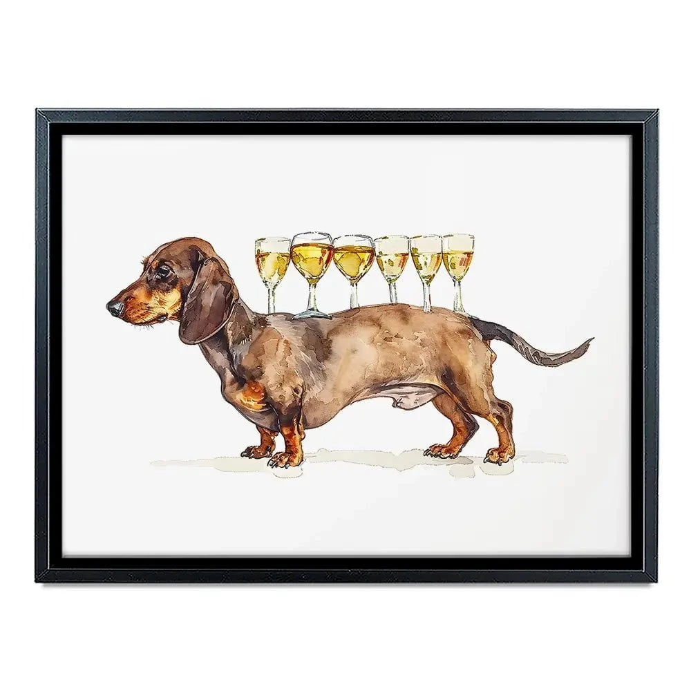 Balancing Dachshund Canvas Print