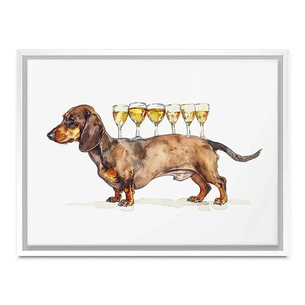 Balancing Dachshund Canvas Print