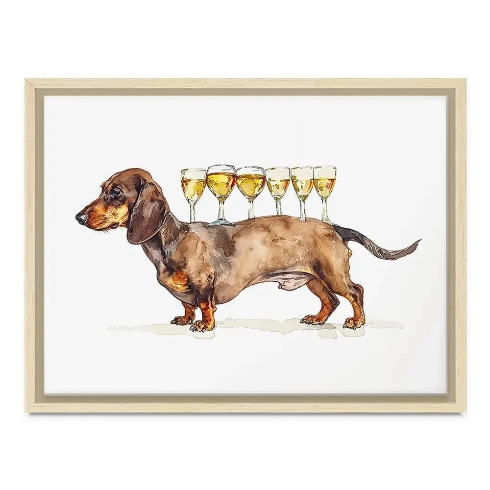 Balancing Dachshund Canvas Print